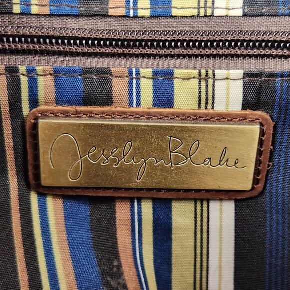 Jesslyn Blake 100% Leather & Suede Messenger Bag Brown/Tan Crossbody Option EUC - Picture 6 of 16